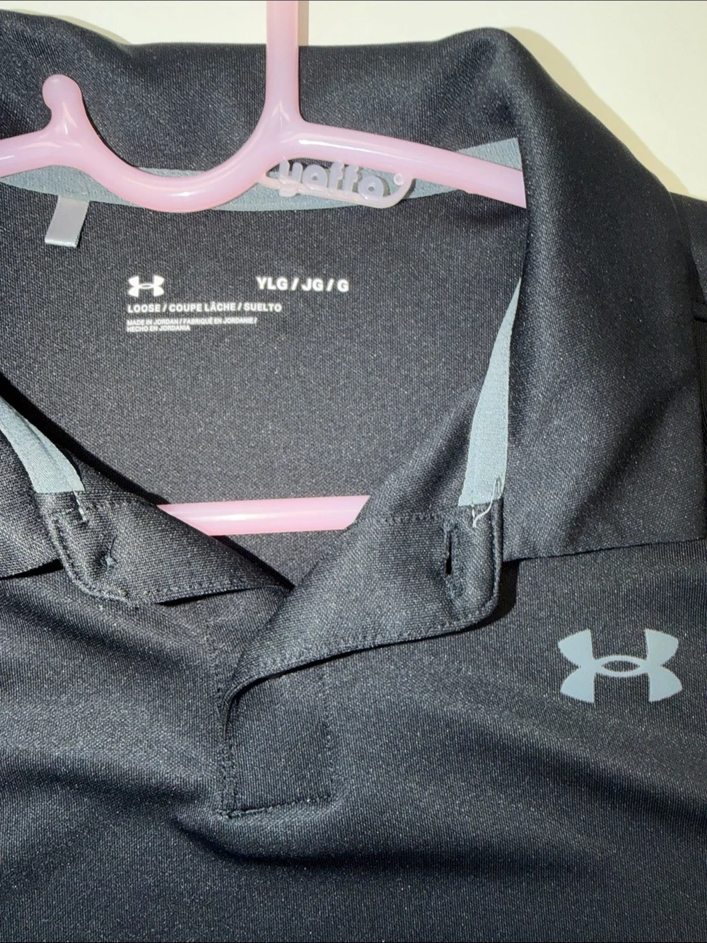 Under Armour boy's Black Performance Polo
